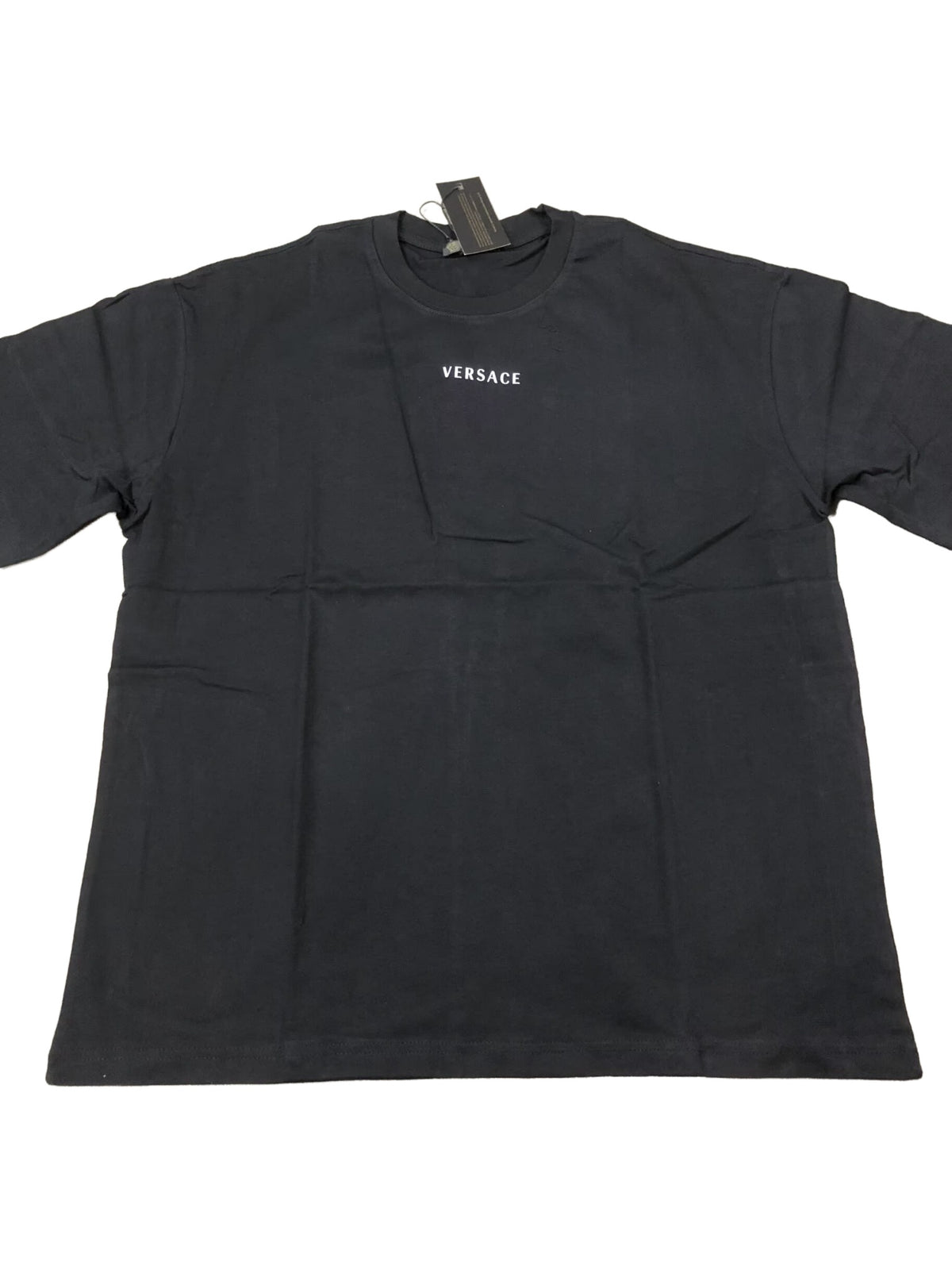 Black minimal logo T-shirt on white background