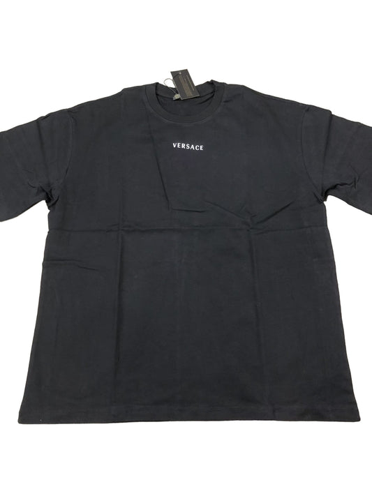 Black minimal logo T-shirt on white background